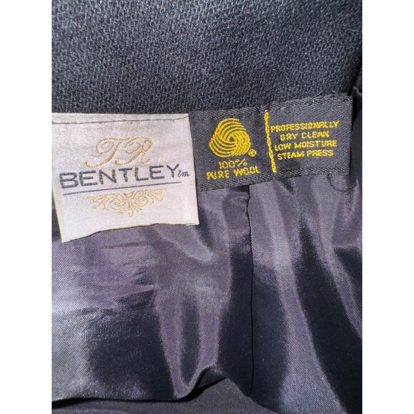Vintage‎ Bentley London Black 100% Wool Pencil Skirt Classic Basic Luxury Size 4 - Picture 4 of 5